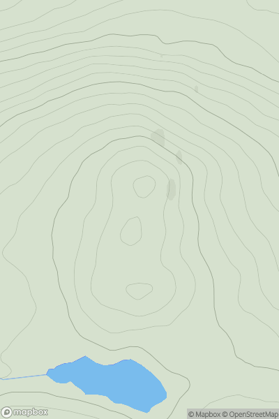 Thumbnail image for Cnoc nam Bad Bog showing contour plot for surrounding peak
