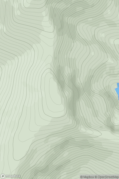 Thumbnail image for Sgurr nan Clachan Geala showing contour plot for surrounding peak