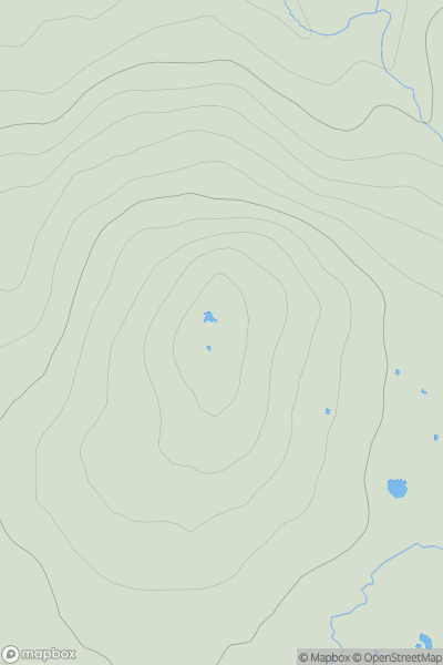 Thumbnail image for Meall nan Imrichean showing contour plot for surrounding peak