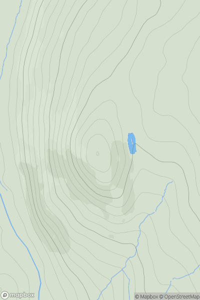 Thumbnail image for Cnoc Achadh nan Cleireach showing contour plot for surrounding peak