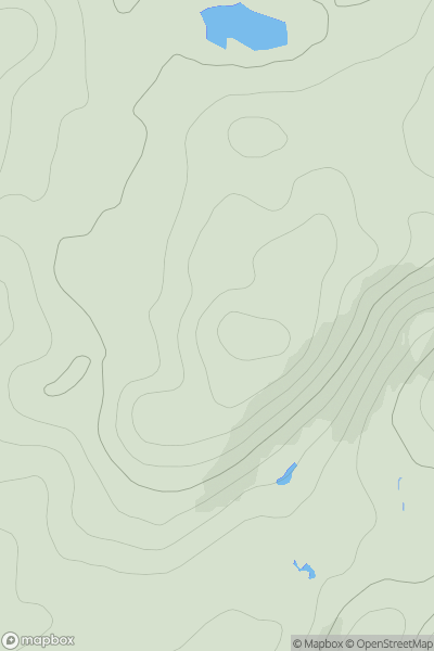 Thumbnail image for Creag Ulladail showing contour plot for surrounding peak