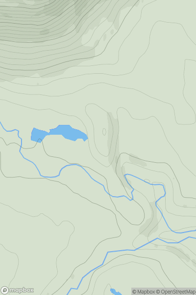 Thumbnail image for Cnoc an Oir showing contour plot for surrounding peak