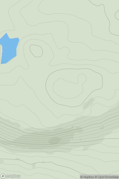 Thumbnail image for Cnoc a' Mhuilinn-Thairbh showing contour plot for surrounding peak
