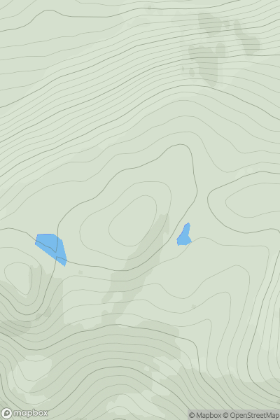 Thumbnail image for Beinn a' Ghrianain East Top showing contour plot for surrounding peak