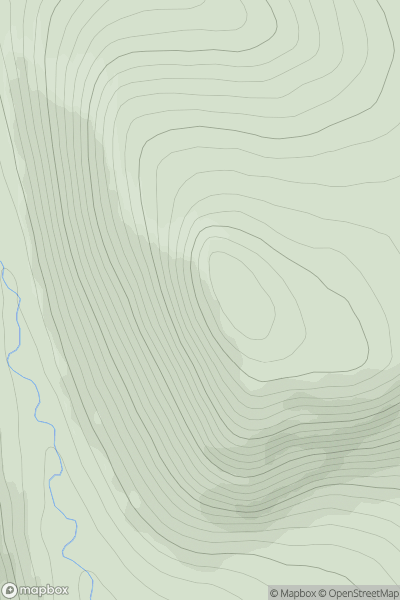 Thumbnail image for Creag a' Bhodaich showing contour plot for surrounding peak