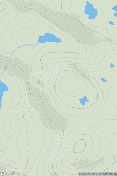 Thumbnail image for Cnoc Poll an Achaidh Bhuidhe showing contour plot for surrounding peak