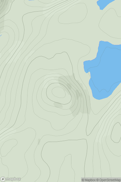 Thumbnail image for Creag Sgoilteach showing contour plot for surrounding peak