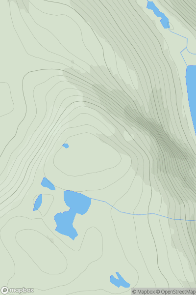 Thumbnail image for Creag Staonasaid showing contour plot for surrounding peak