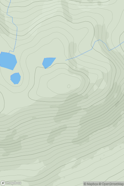 Thumbnail image for Meall Eudainn showing contour plot for surrounding peak
