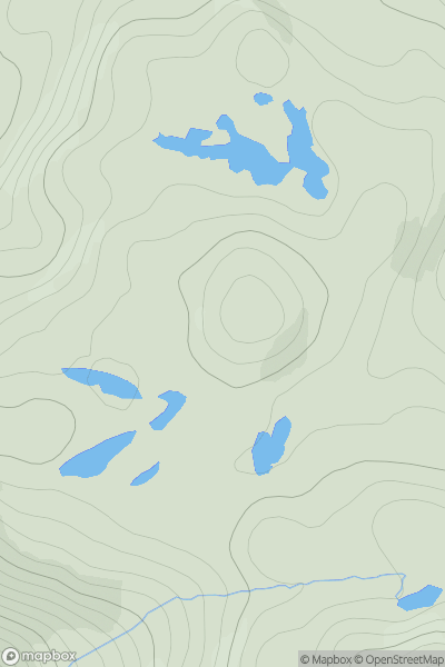 Thumbnail image for Cnoc Coir' an Uillt Chaoruinn showing contour plot for surrounding peak