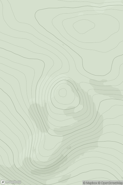 Thumbnail image for Beinn Cos a' Bhaich showing contour plot for surrounding peak