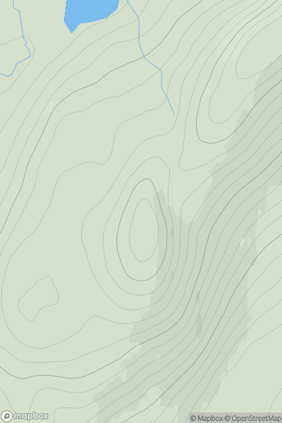 Thumbnail image for Feinne-bheinn Bheag SW Top showing contour plot for surrounding peak