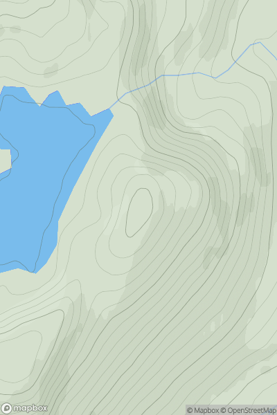 Thumbnail image for Cnoc Loch Crocach North Top showing contour plot for surrounding peak