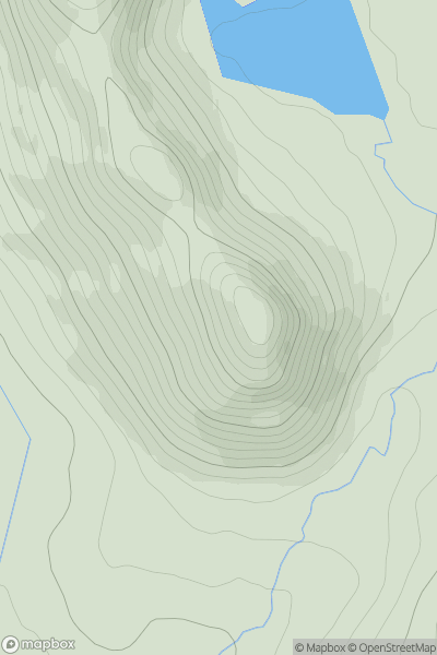 Thumbnail image for Sail an Ruathair Far South Top showing contour plot for surrounding peak