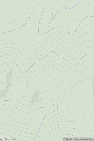 Thumbnail image for Beinn a' Mhadaidh East Top showing contour plot for surrounding peak