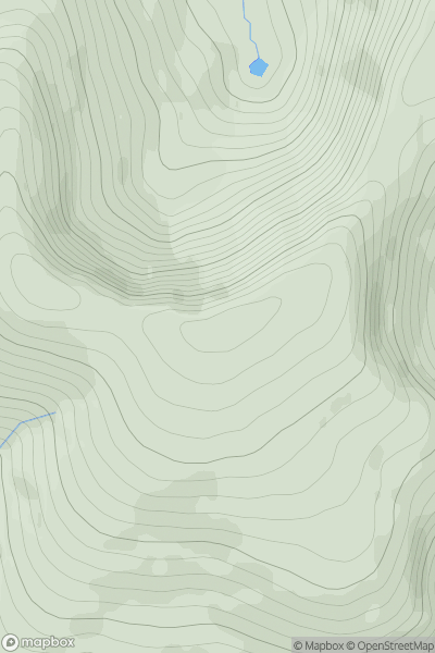 Thumbnail image for Aonach Buidhe showing contour plot for surrounding peak