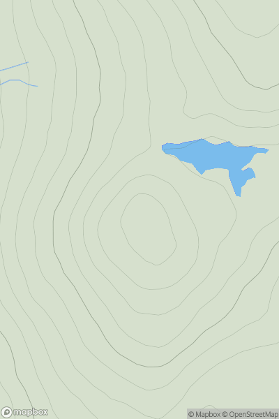 Thumbnail image for Creag Dhubh Beag South Top showing contour plot for surrounding peak