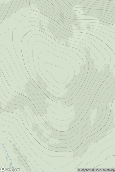 Thumbnail image for Meall na Caorach showing contour plot for surrounding peak