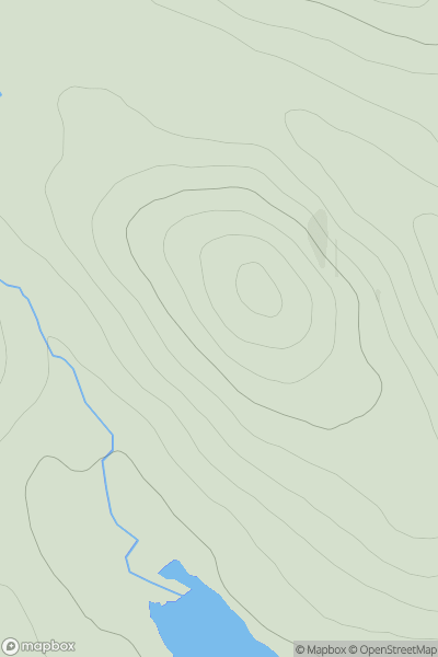 Thumbnail image for Meall Meantain showing contour plot for surrounding peak