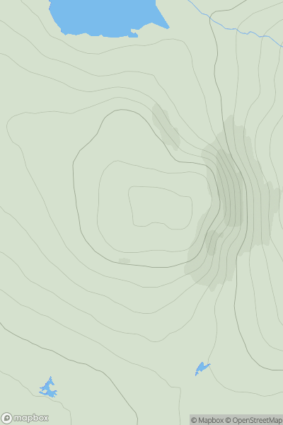Thumbnail image for Creag Riabhach Loch nan Sgaraig showing contour plot for surrounding peak