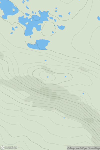 Thumbnail image for Meall na Braclaich showing contour plot for surrounding peak