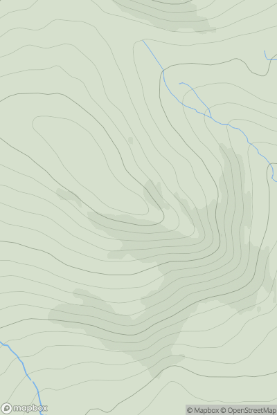 Thumbnail image for Sron nan Iarnachan showing contour plot for surrounding peak