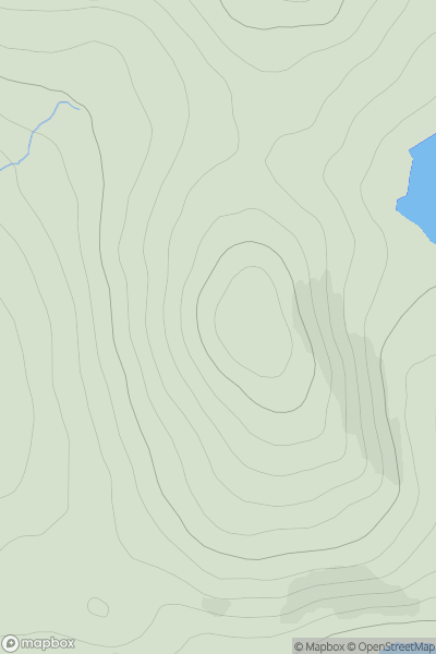 Thumbnail image for Beinn an Eoin Bheag showing contour plot for surrounding peak