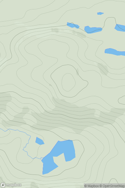 Thumbnail image for Sron a' Bhuic showing contour plot for surrounding peak