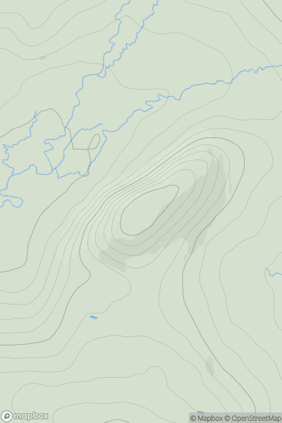 Thumbnail image for Ruighe Chnoc showing contour plot for surrounding peak