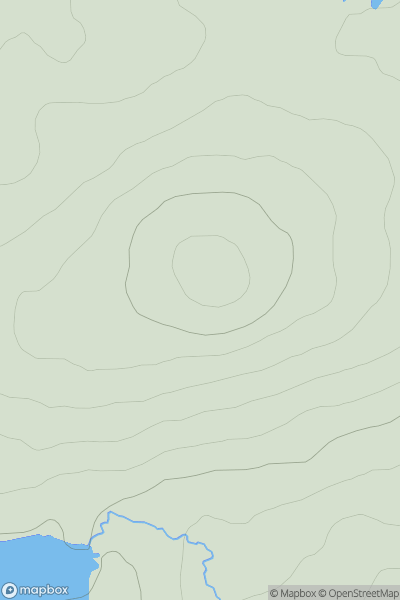 Thumbnail image for Meall Carr nan Ruadhag showing contour plot for surrounding peak