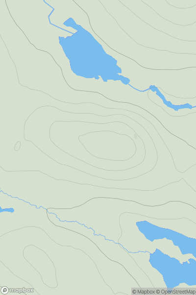 Thumbnail image for Meall a' Chaoruinn showing contour plot for surrounding peak