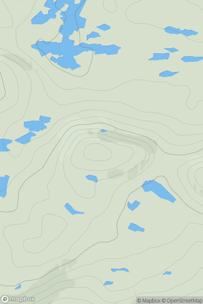 Thumbnail image for Cnoc Chliamain showing contour plot for surrounding peak