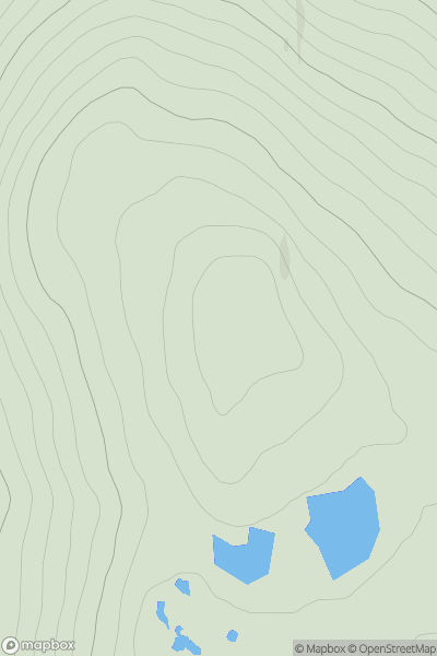 Thumbnail image for Cnoc a' Chraois showing contour plot for surrounding peak