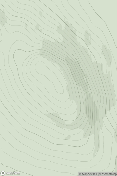 Thumbnail image for Creag Sail a' Bhathaich showing contour plot for surrounding peak