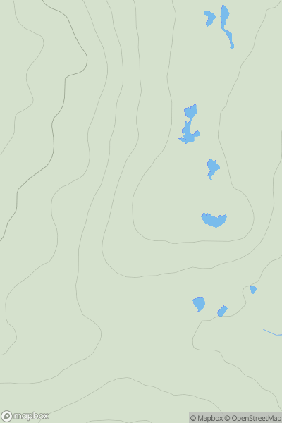 Thumbnail image for Meall Carr nan Ruadhag North Top showing contour plot for surrounding peak