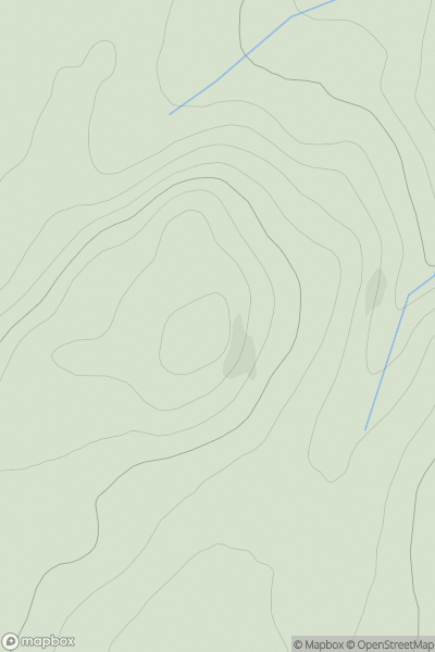 Thumbnail image for Meall Ceann Loch Strathy showing contour plot for surrounding peak