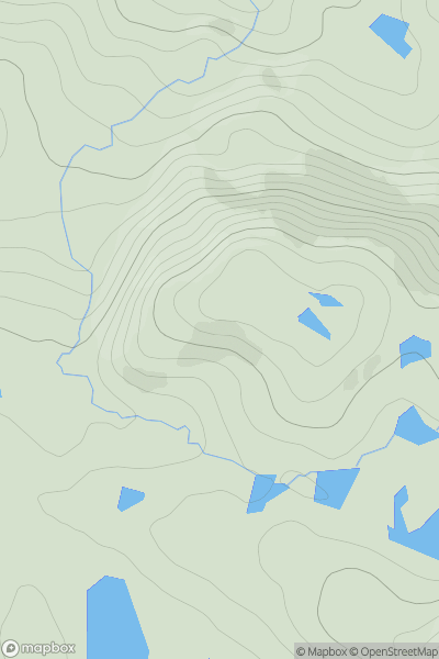 Thumbnail image for Meall nan Leapaichean showing contour plot for surrounding peak
