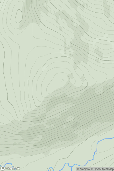 Thumbnail image for Meallan Odhar Doire nan Gillean showing contour plot for surrounding peak