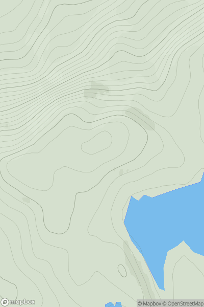 Thumbnail image for Meall Coire nan Each showing contour plot for surrounding peak