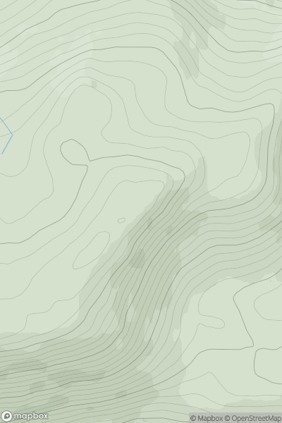 Thumbnail image for Beinn Dubh an Iaruinn showing contour plot for surrounding peak