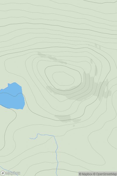 Thumbnail image for Kilbraur Hill showing contour plot for surrounding peak