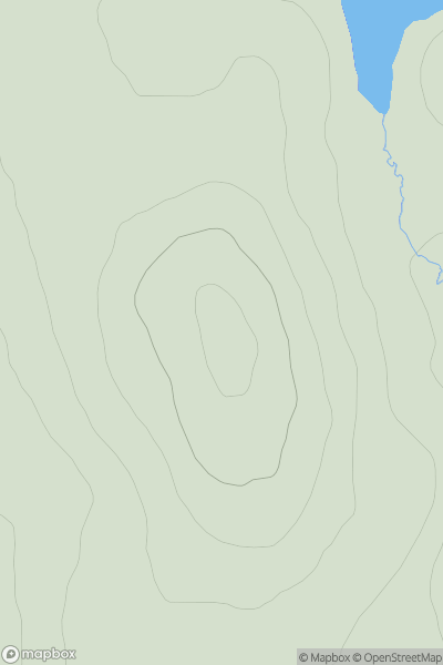 Thumbnail image for Cnoc nan Trichlach South Top showing contour plot for surrounding peak