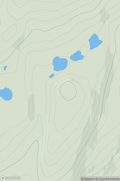Thumbnail image for Meall Meadhonach South Top showing contour plot for surrounding peak