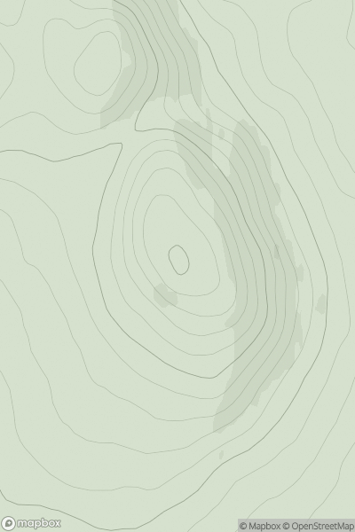 Thumbnail image for Meall Leathad na Craoibhe showing contour plot for surrounding peak