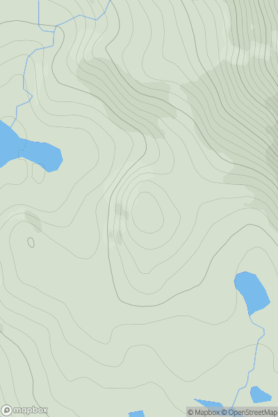 Thumbnail image for Pollan Dhughaill showing contour plot for surrounding peak