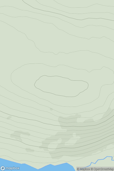 Thumbnail image for Meall Clais nan Each showing contour plot for surrounding peak