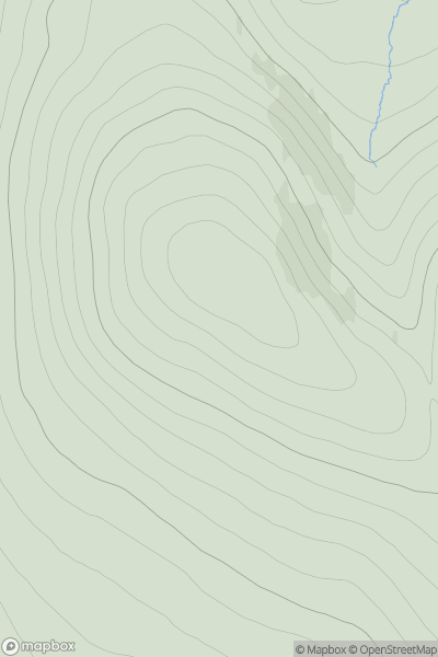 Thumbnail image for Creag na Caorach showing contour plot for surrounding peak