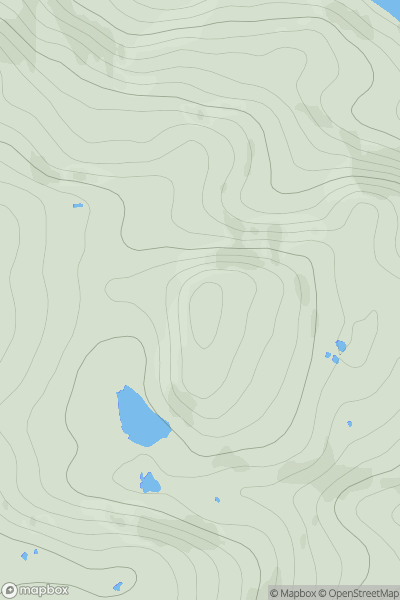 Thumbnail image for Stob Phollain Riabhaich showing contour plot for surrounding peak