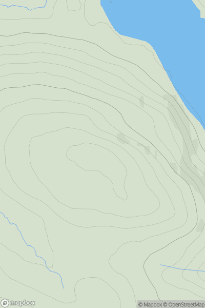 Thumbnail image for Cnoc Cracail showing contour plot for surrounding peak