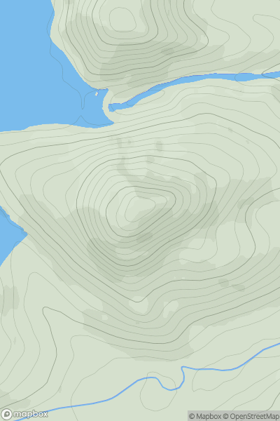 Thumbnail image for Meall Innis an Loichel showing contour plot for surrounding peak